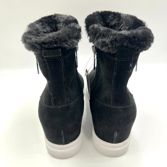 Blondo Size 9.5 Glade Black Suede Leather Waterproof Hi Top Sneakers Booties - Picture 5 of 11